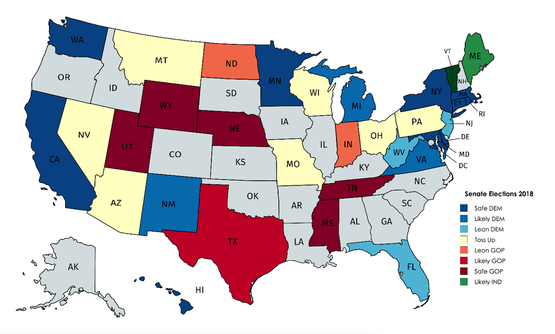 Early 2018 Senate Map Predictions Election Prediction Center